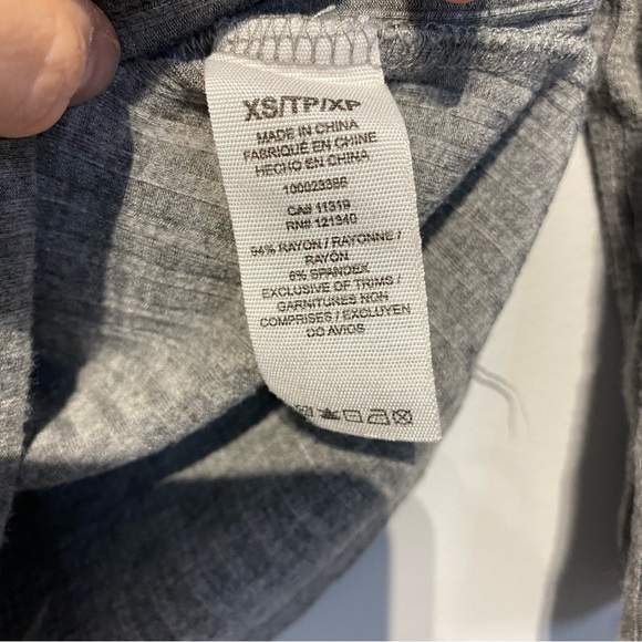🛍️ 4 for 20$ / Garage 3/4 Sleeve Fitted Rib Tee / Grey / XS - Picture 8 of 9